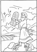 Moses Commandments Bestcoloringpagesforkids Coloringhome Receiving Receives sketch template