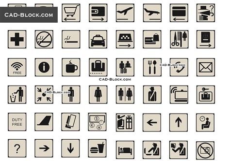 icons  navigation  airport cad symbols