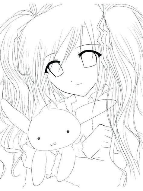 printable anime coloring page  adults cute coloring page