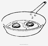 Sarten Huevos Colorear Clipartkey sketch template