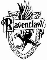 Ravenclaw Hogwarts Slytherin Hufflepuff Casas Escudos Vg sketch template