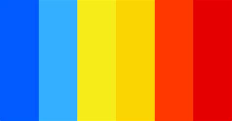 Bright Blue Yellow And Red Color Scheme Blue
