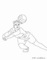 Volleyball Sports Drawing Getdrawings Players Coloring sketch template