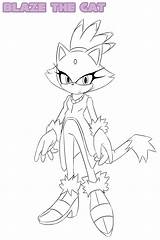 Coloring Blaze Pages Cat Sonic Hedgehog Library Popular sketch template