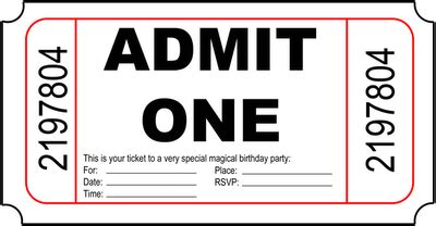 admit  ticket template  clipart