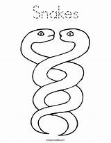 Snakes Coloring Two Print Built California Usa Twistynoodle Noodle sketch template