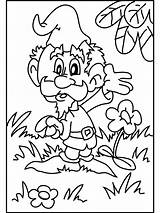 Coloring Gnome Pages Kleurplaten Kabouter Vrolijke Animated Kabouters Template Gnomes Previous Coloringpages1001 sketch template