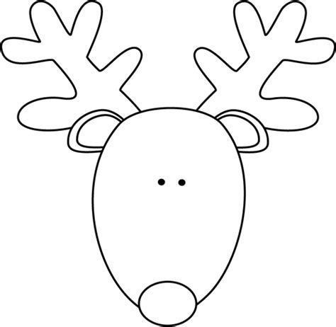 reindeer head template clipart