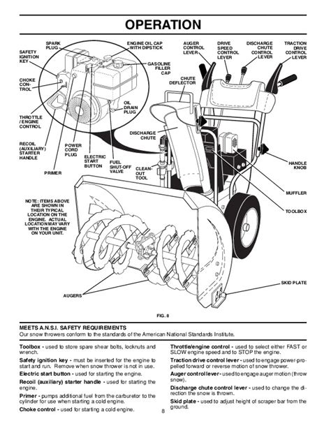 poulan pro ppes  snow blower owners manual
