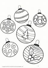 Christmas Crafts Template Baubles Colouring Coloring Pages Templates sketch template