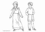 Children Colouring Anglo Saxon Pages Historical Coloring Kids Village Activity Boy Girl History Activityvillage Middle Costumes Choose Board Explore sketch template