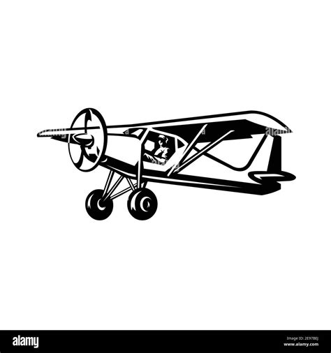 Two Seater Airplane Stock Vector Images Alamy