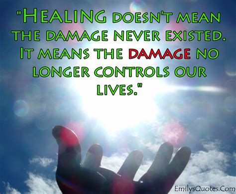 healing doesnt   damage  existed  means  damage  longer controls  lives
