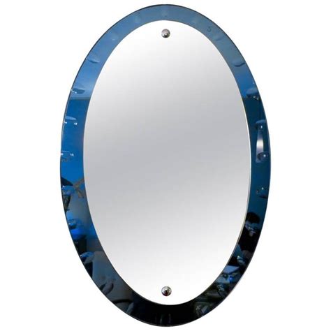 italian blue glass framed mirror for sale at 1stdibs