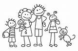 Clipart Family Cartoon Library Stick Figure sketch template