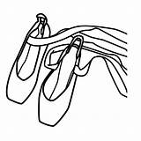 Ballet Shoes Coloring Pages Cliparts Zapatillas Clipartbest sketch template