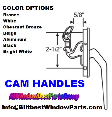 locking lever style casement window camlock handle  pack biltbest window parts
