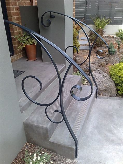20 Wrought Iron Handrails For Outdoor Steps Homyhomee