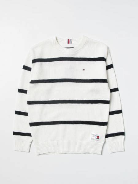 Tommy Hilfiger Outlet Striped Sweater White Tommy Hilfiger Sweater