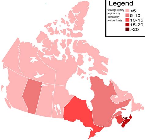 canada population distribution map world map