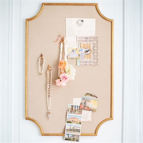 the emily and meritt gold scallop statement pinboard wall organizers