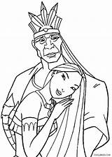 Coloring Pages Pocahontas Nakoma sketch template