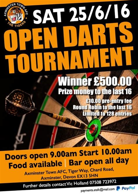 open darts tournament  june