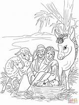 Nativity Scene Coloring Animals Pages Manger Holy Family Jesus Christmas Baby Clipart Drawing Printable Kids Color Getdrawings Getcolorings Supercoloring Print sketch template
