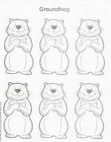 Groundhog Preschool Activities Template Coloring Ground Hog Kindergarten Daycare Squish Crafts Sheet Stick Themes Projects Kids Printable January Color Toddler sketch template