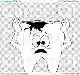 Cavity Tooth Coloring Illustration Aching Outline Clip Royalty Vector Transparent Pams Clipart Has Background Description Stock sketch template