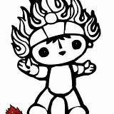 Coloriage Ausmalen Maskottchen Mascots Huanhuan Olympic Olympia Hellokids Beijin Olympische Spelen Nini Lele Niu sketch template