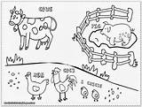 Coloring Macdonald Coloringhome Barnyard Getcolorings Funny Farmer Cows Horses sketch template