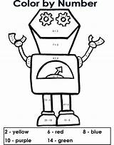 Color Number Kids Older Numbers Robot Easy Sheets Activityshelter Printable Activity Coloring Via Galleryhip sketch template