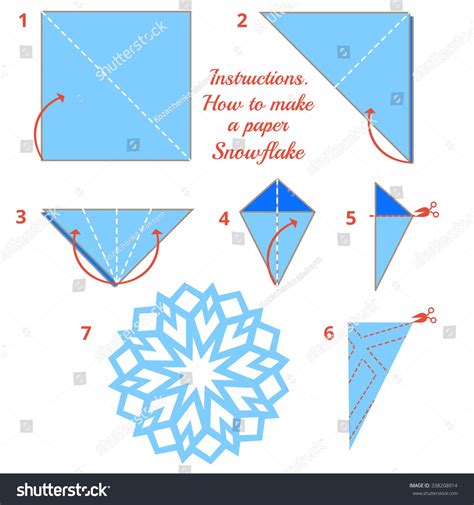 Instructions How To Make Paper Snowflake Tutorial Christmas Snowflake