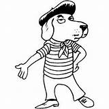 French Coloring Pages Getcolorings Dog sketch template