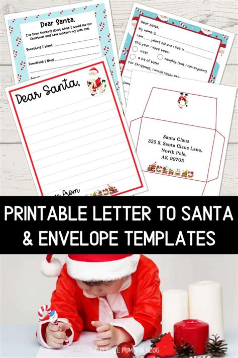 printable santa envelope  printable santa letter kit  cottage