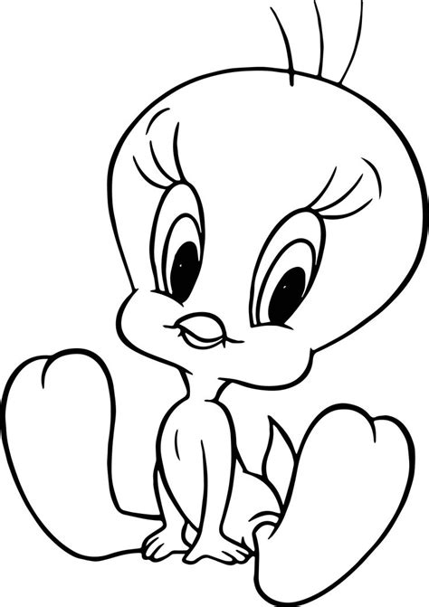 cute tweety coloring page cartoon coloring pages bird coloring pages