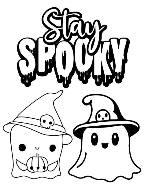 nice ghost coloring page