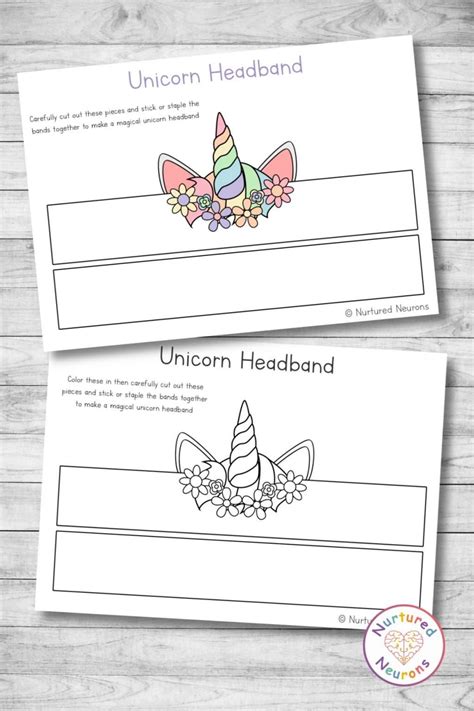 printable unicorn headband templates super simple diy crown