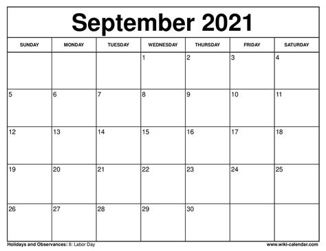 printable september  calendars