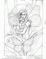 Coloring Pages Fairy Mermaid Printable Print Bergsma Jody Book sketch template