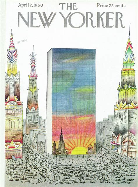 New Yorker April 2nd 1960 By Saul Steinberg
