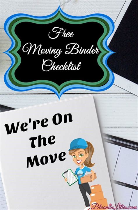 checklist    move moving binder moving