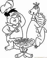 Coloring Fred Flintstone Cooking Doing Pages Coloringpages101 Characters Color Online sketch template