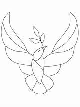 Dove Coloring Pages Branch Birds Bird Doves sketch template