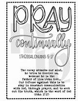 Prayers Continually Pray sketch template