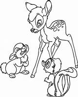Bambi Thumper Wecoloringpage Flor sketch template