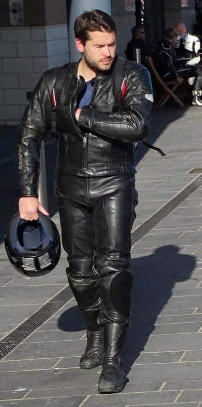 Sweaty Intense Real Men Photo Mens Leather Pants