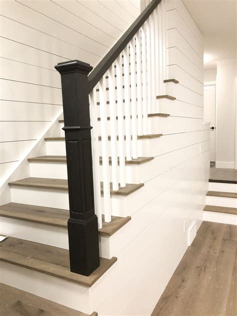 pin  gibson carpentry   shiplap stairs stairs shiplap decor