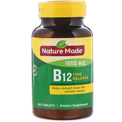Nature Made Vitamin B12 Time Release 1 000 Mcg 160 Tablets Iherb